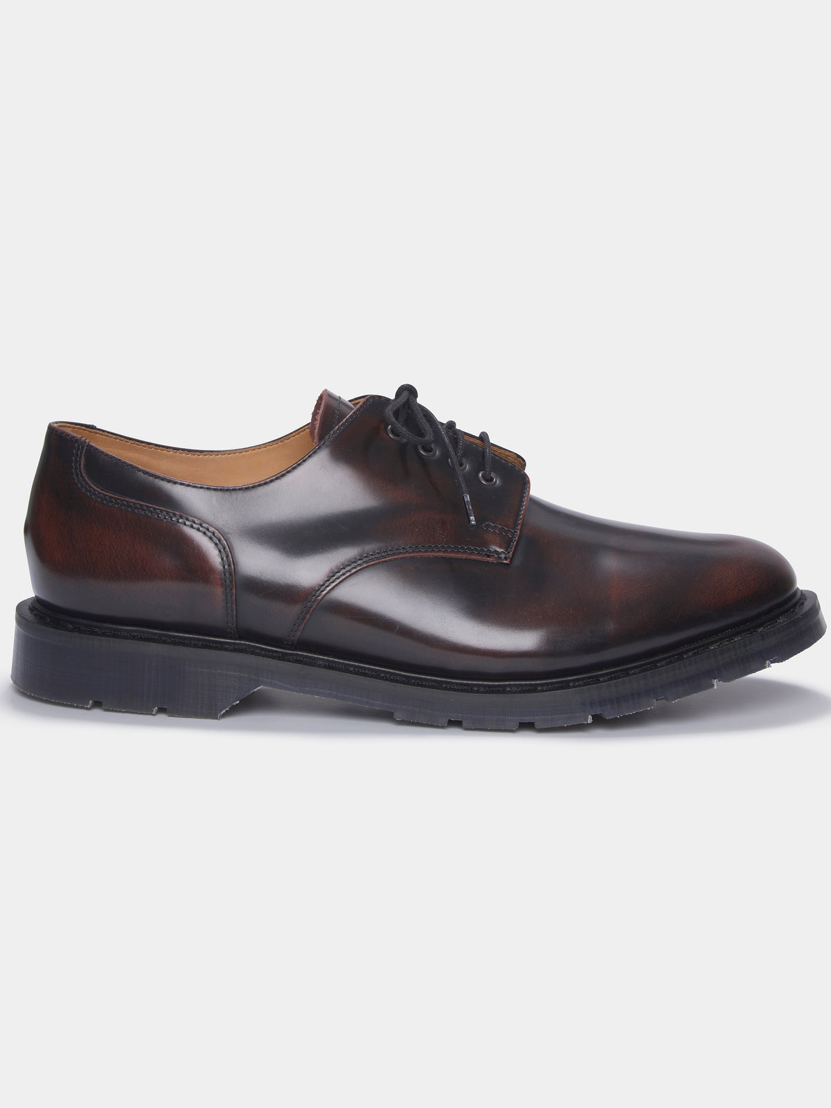 Aubin Burgundy 4 Eye Gibson Shoe | Footwear