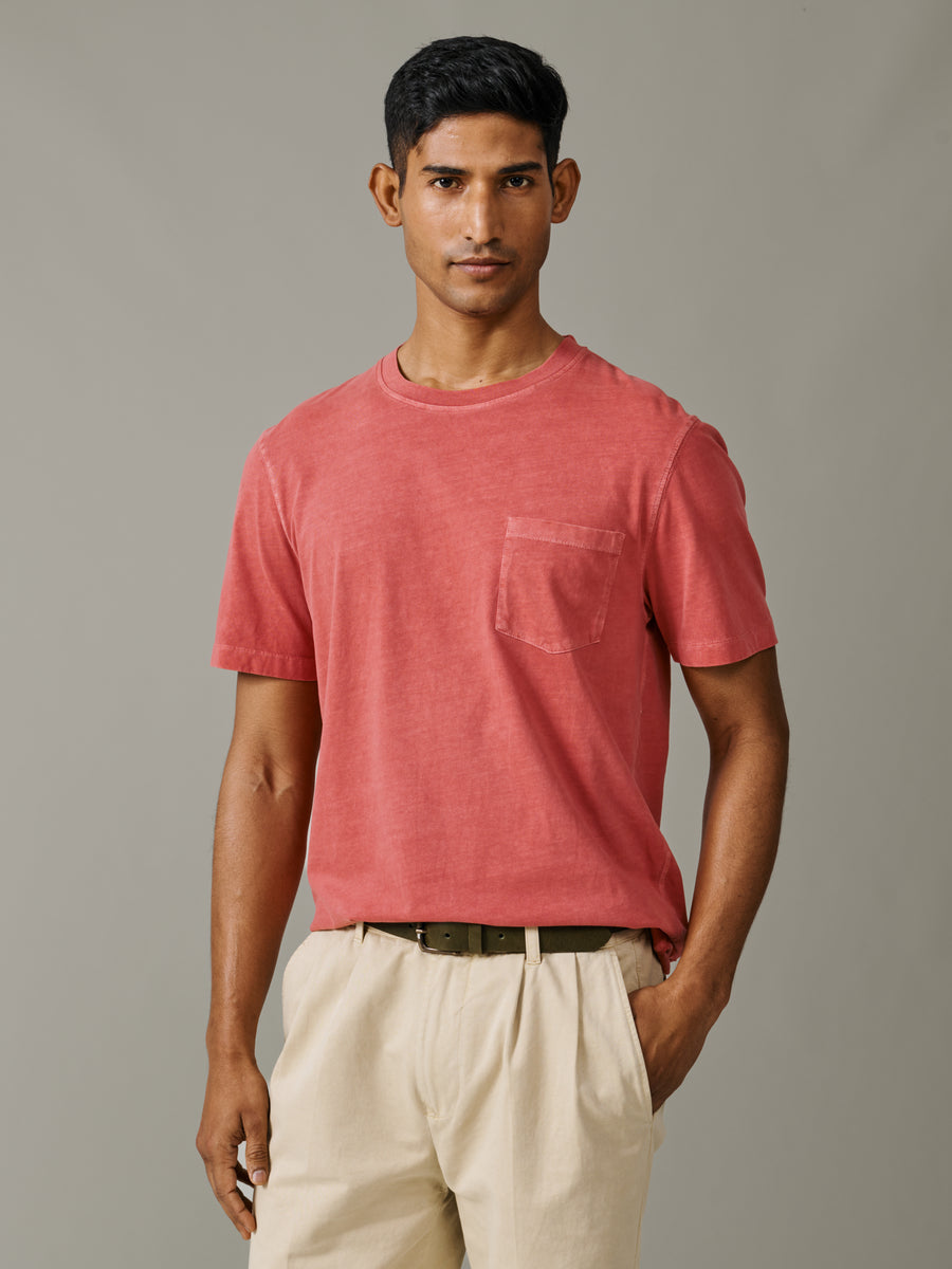 Hareby Garment Dyed Cotton T-Shirt