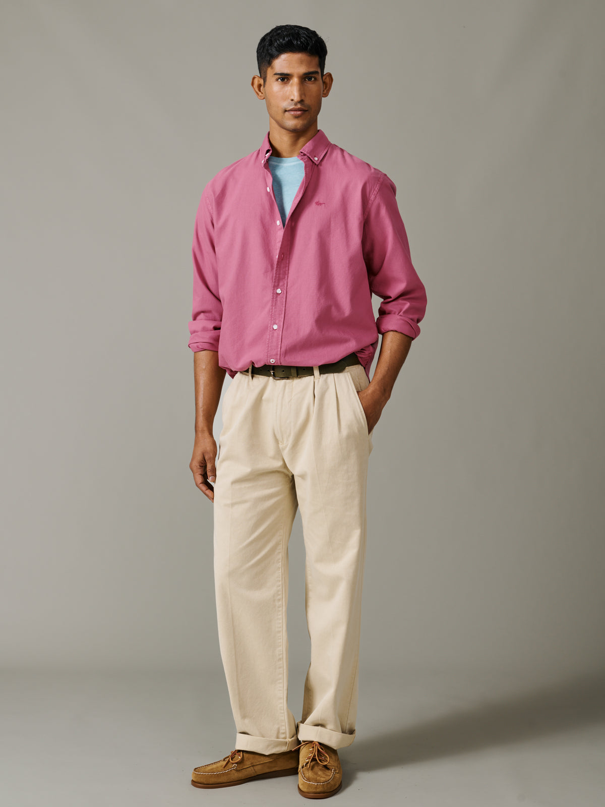 Aubin Fushia Horkstow Lightweight Relaxed Oxford Shirt | Oxford Shirt