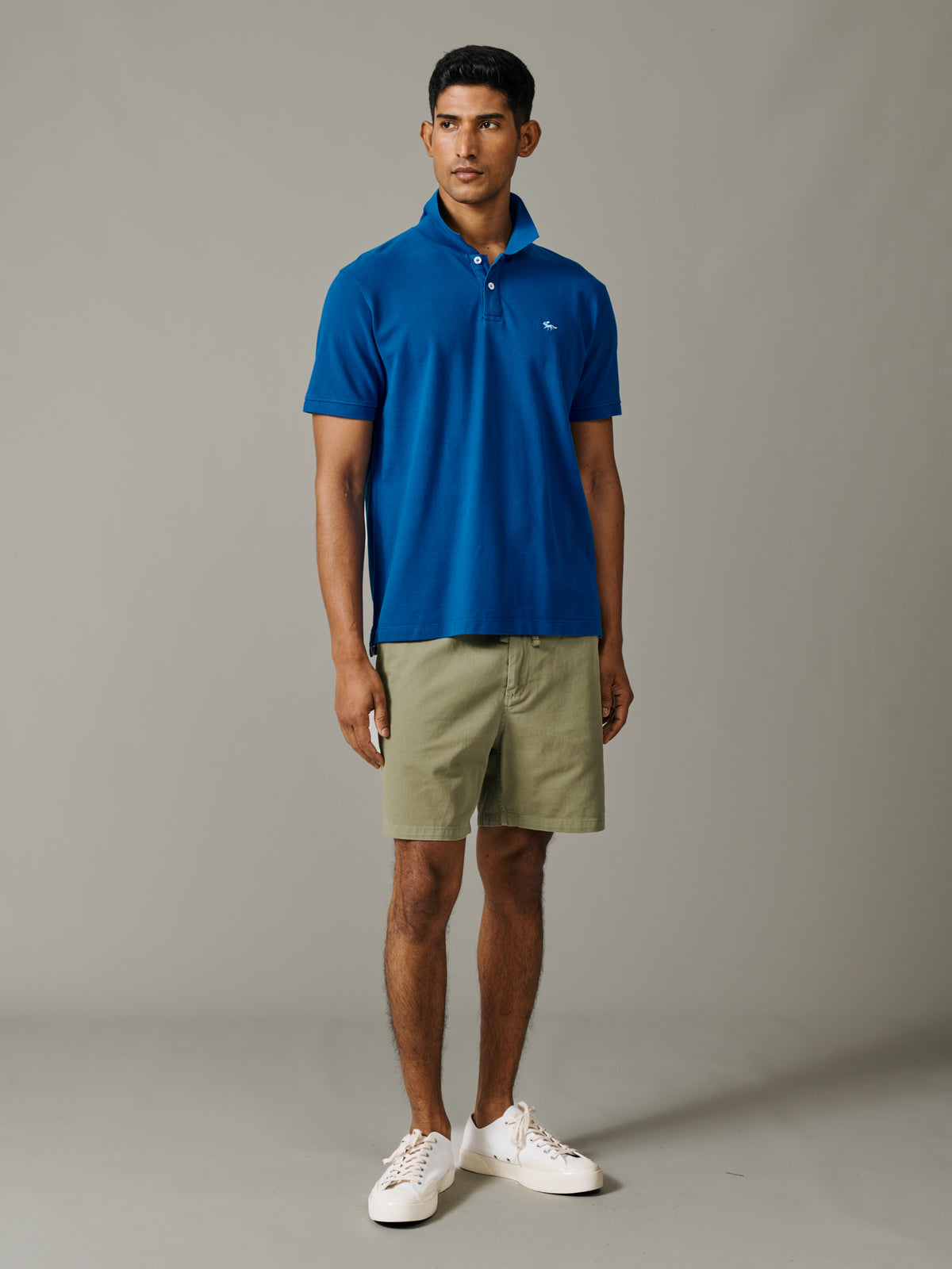 Aubin Cobalt Lusby Pique Polo | Polo Shirts