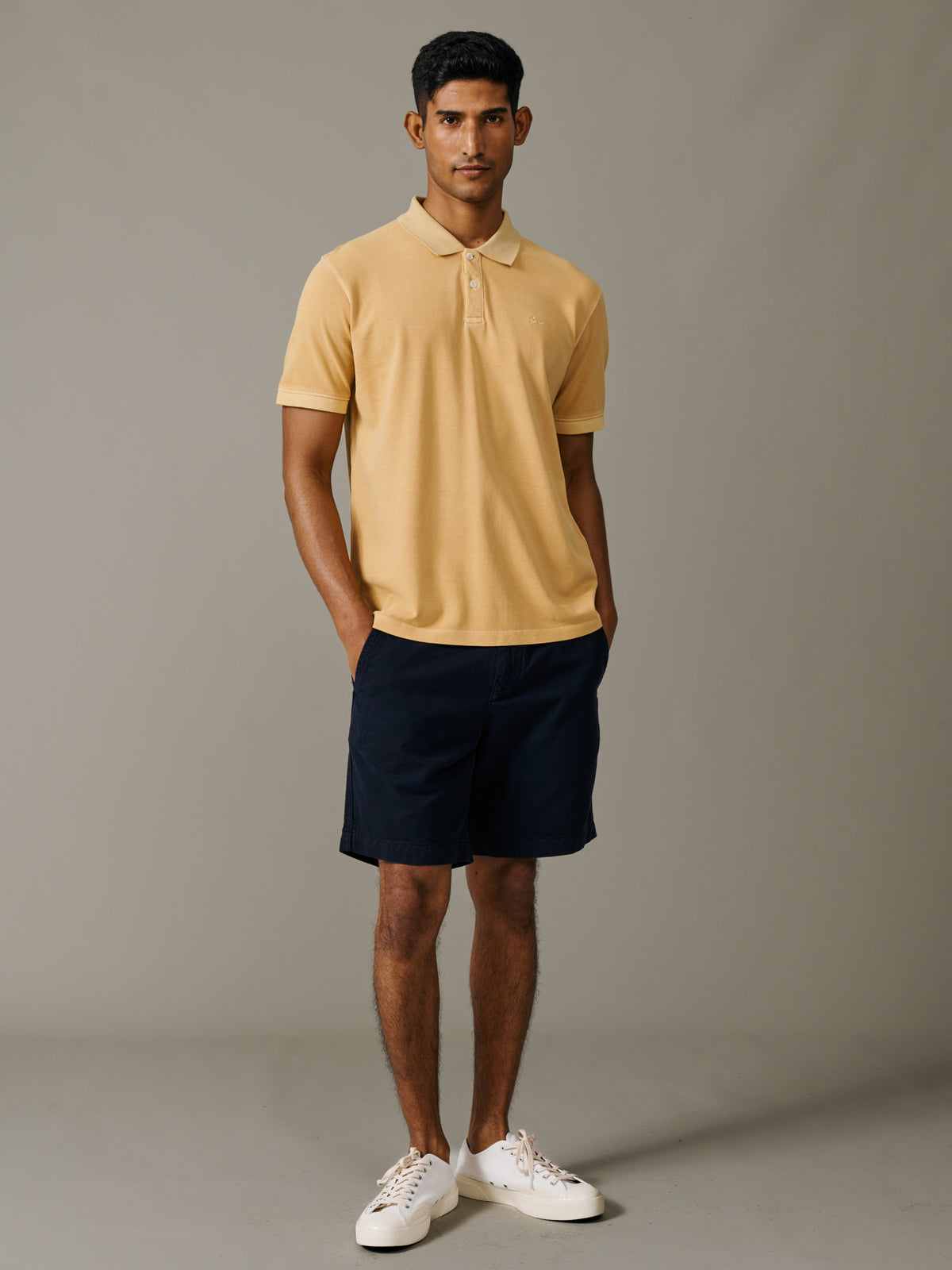 Aubin Lemon Lusby Pique Polo | Polo Shirts