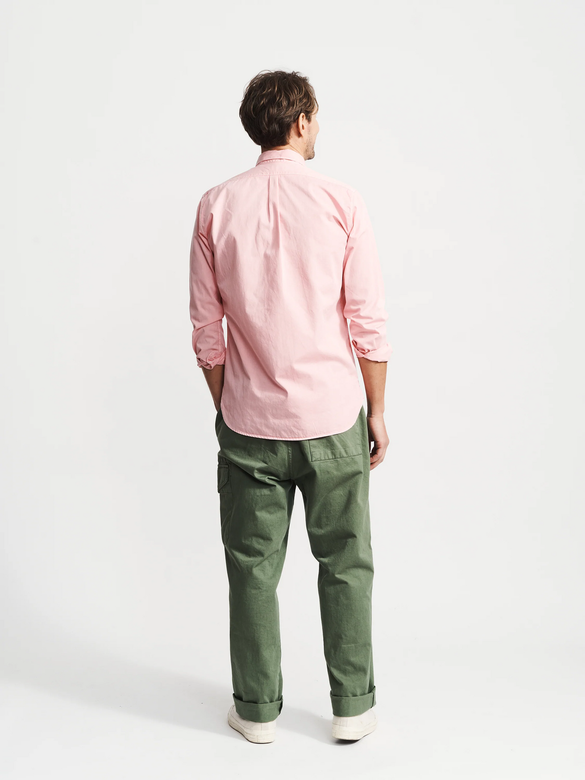 Aubin Hessle Shirt in Pink, on model, back