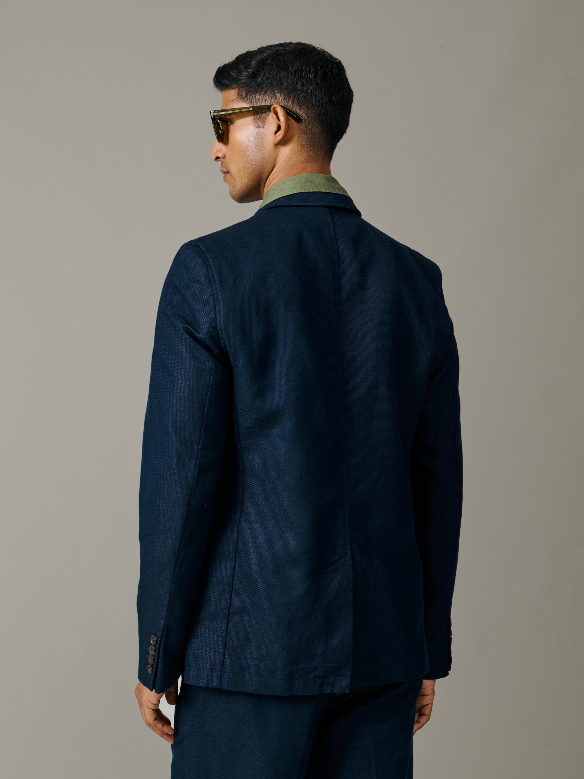 Navy Northfield Double Breasted Blazer | Aubin