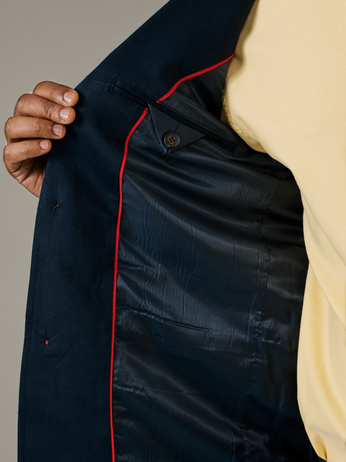 Aubin Navy Pasmore Jacket | Linen Jacket