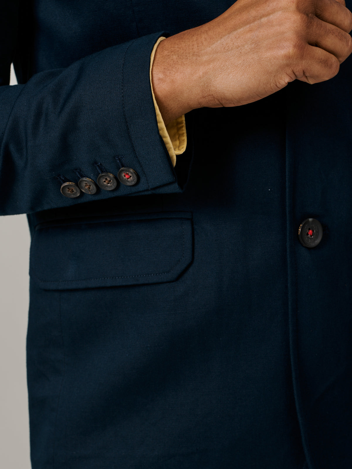 Aubin Navy Pasmore Jacket | Linen Jacket