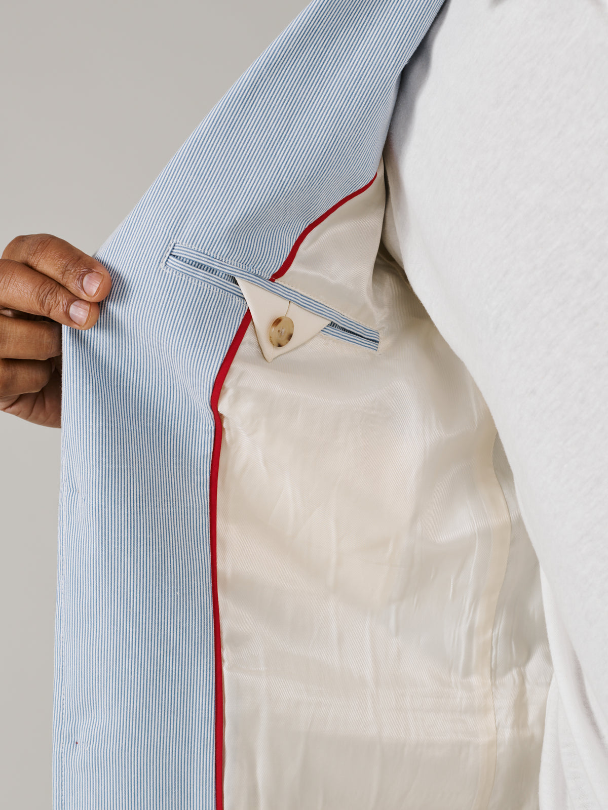 Aubin Blue Stripe Pasmore Jacket | Suit Jackets