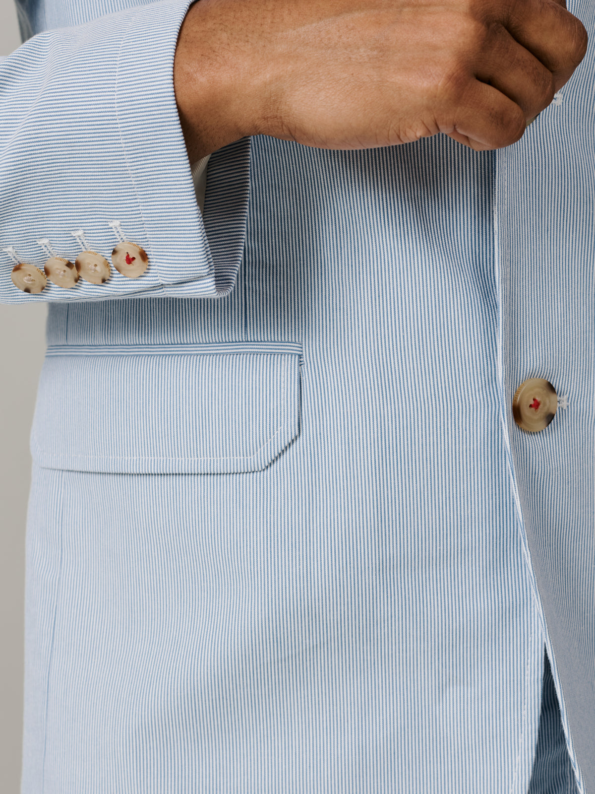 Aubin Blue Stripe Pasmore Jacket | Suit Jackets