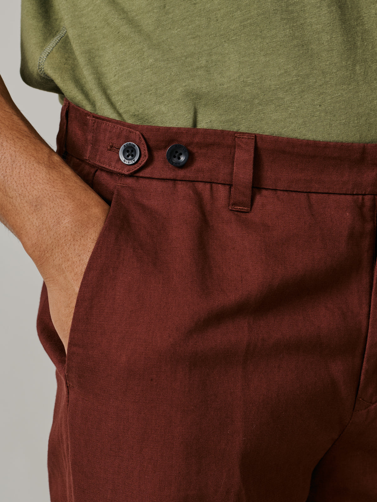 Aubin Brown Pasmore Straight Leg Trouser | Suit Trousers