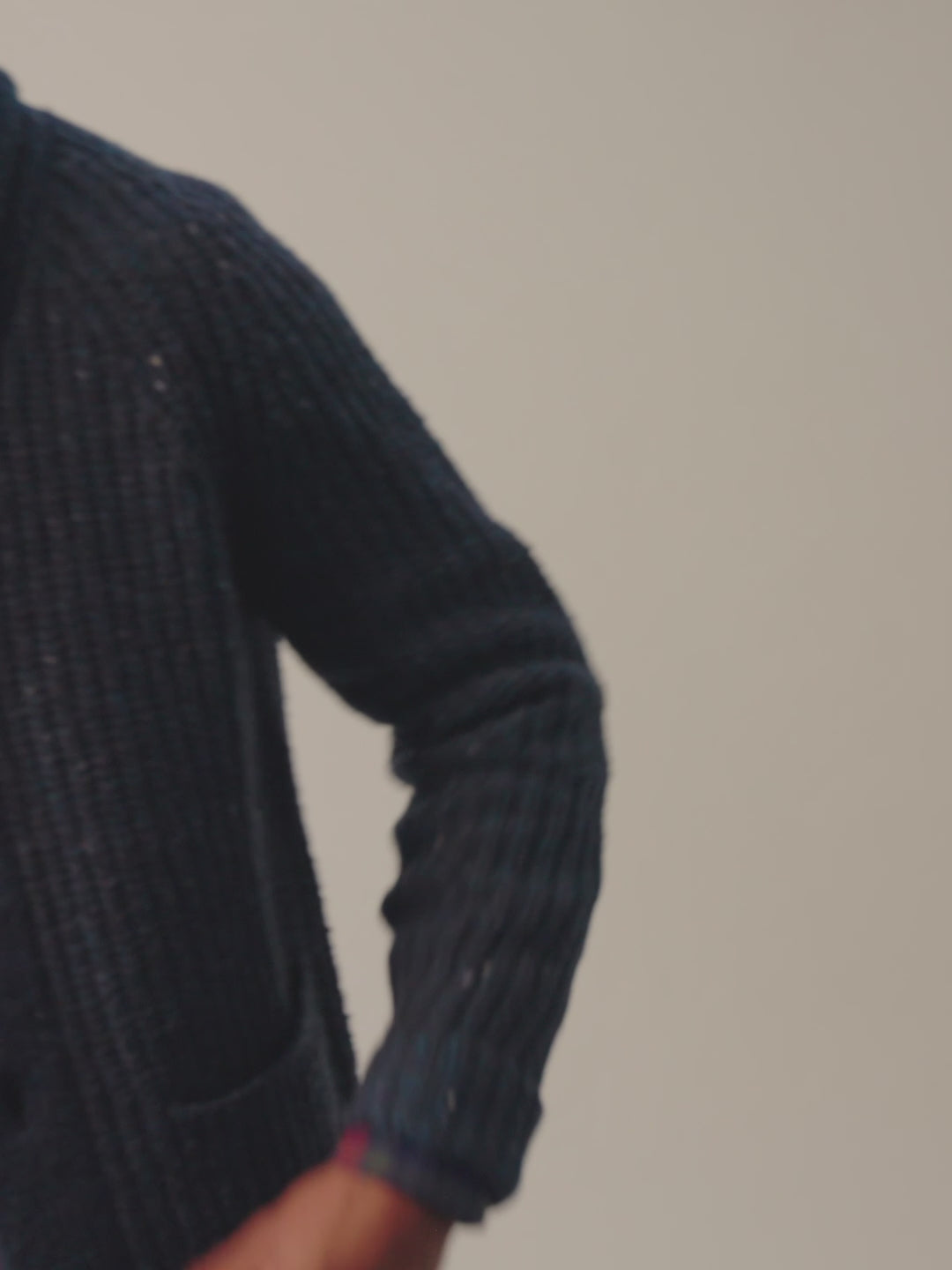 Video of Aubin Helston Twist Cardigan in Indigo