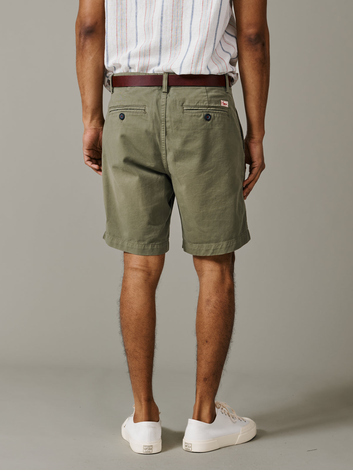 Aubin Washed Khaki Stamford Chino Short | Chino Short