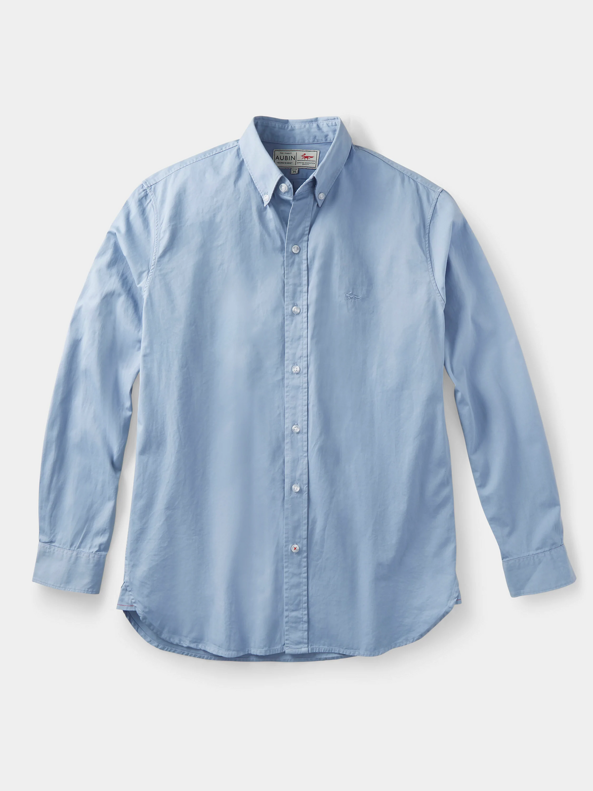 Aubin Hessle Shirt in Washed Blue, flat lay, front