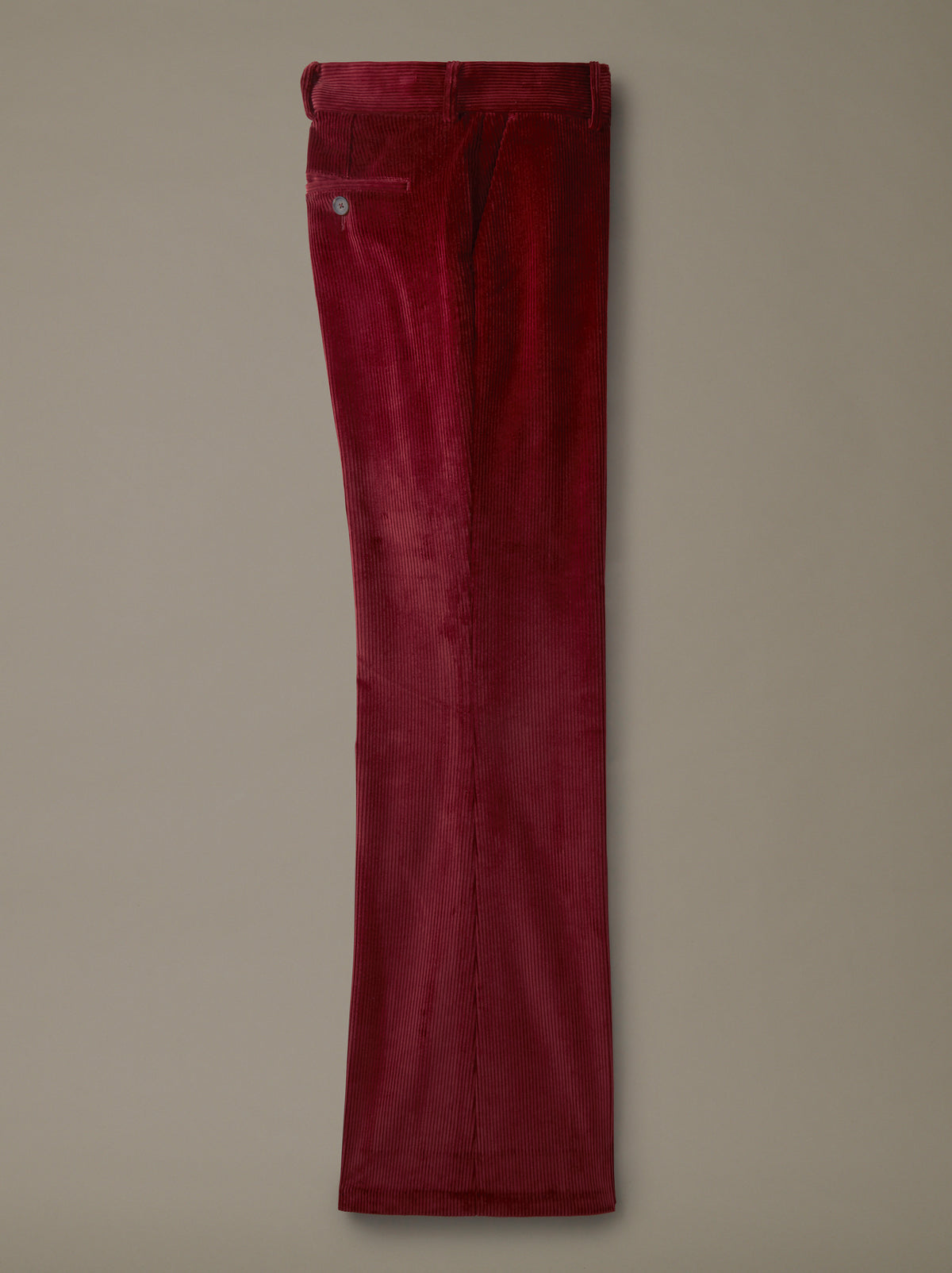 Aubin Cord Trouser in Dark Claret, side view