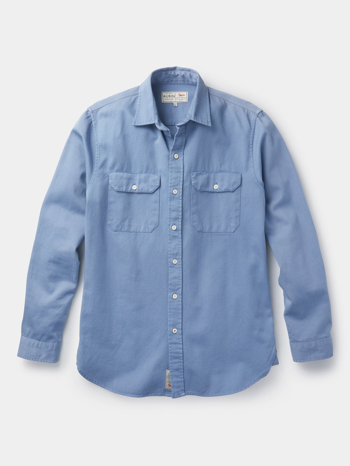 Aubin Airforce Blue Normanby Shirt | Overshirt