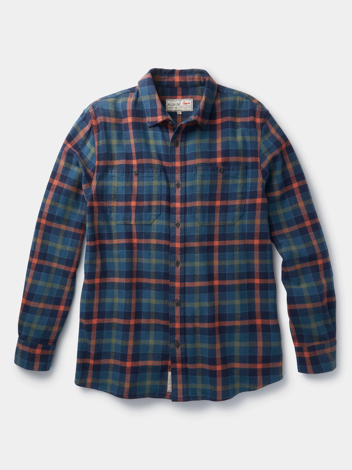 Aubin Navy Check Crowle Shirt | Checked Shirt