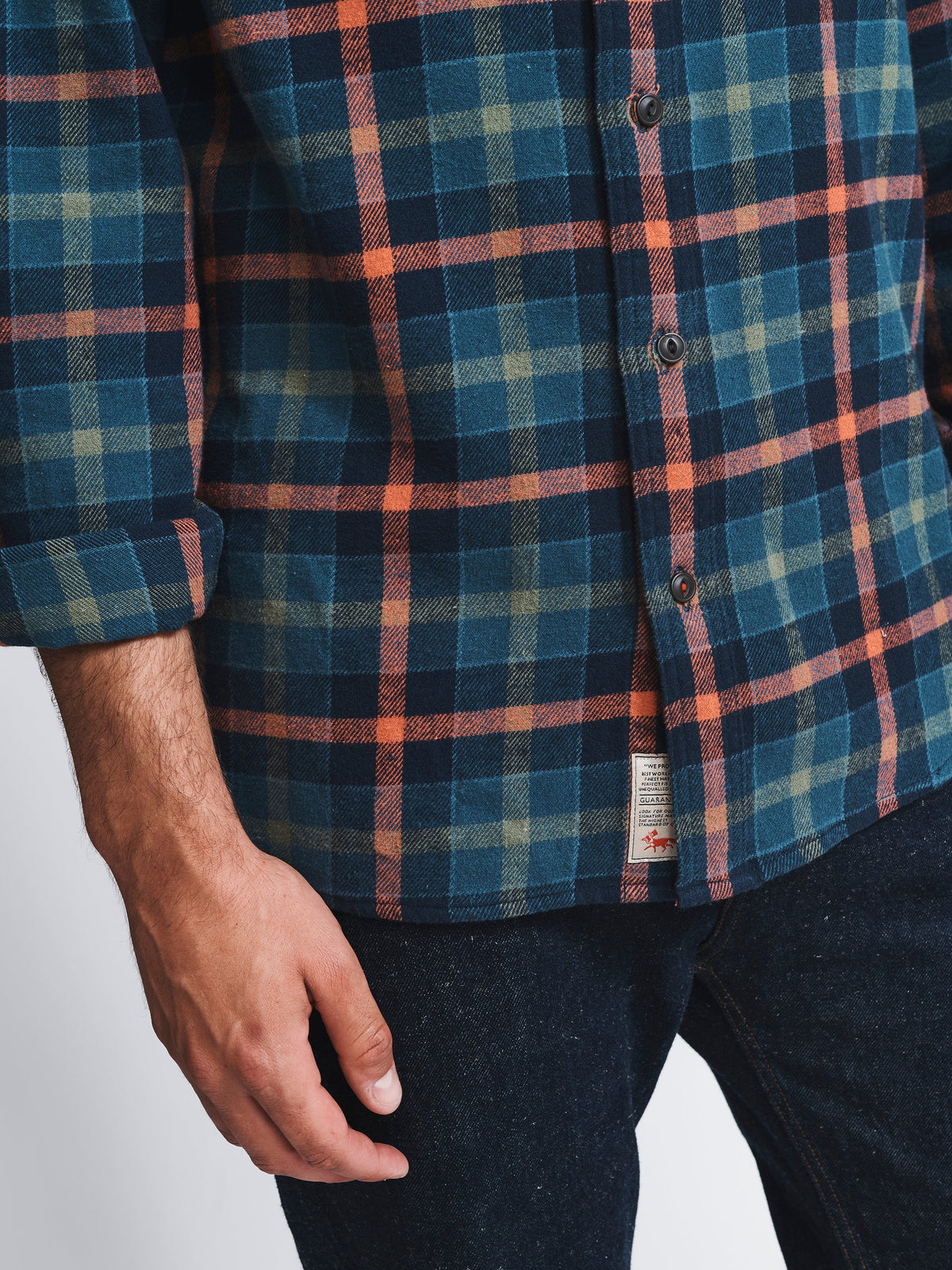 Aubin Navy Check Crowle Shirt | Checked Shirt