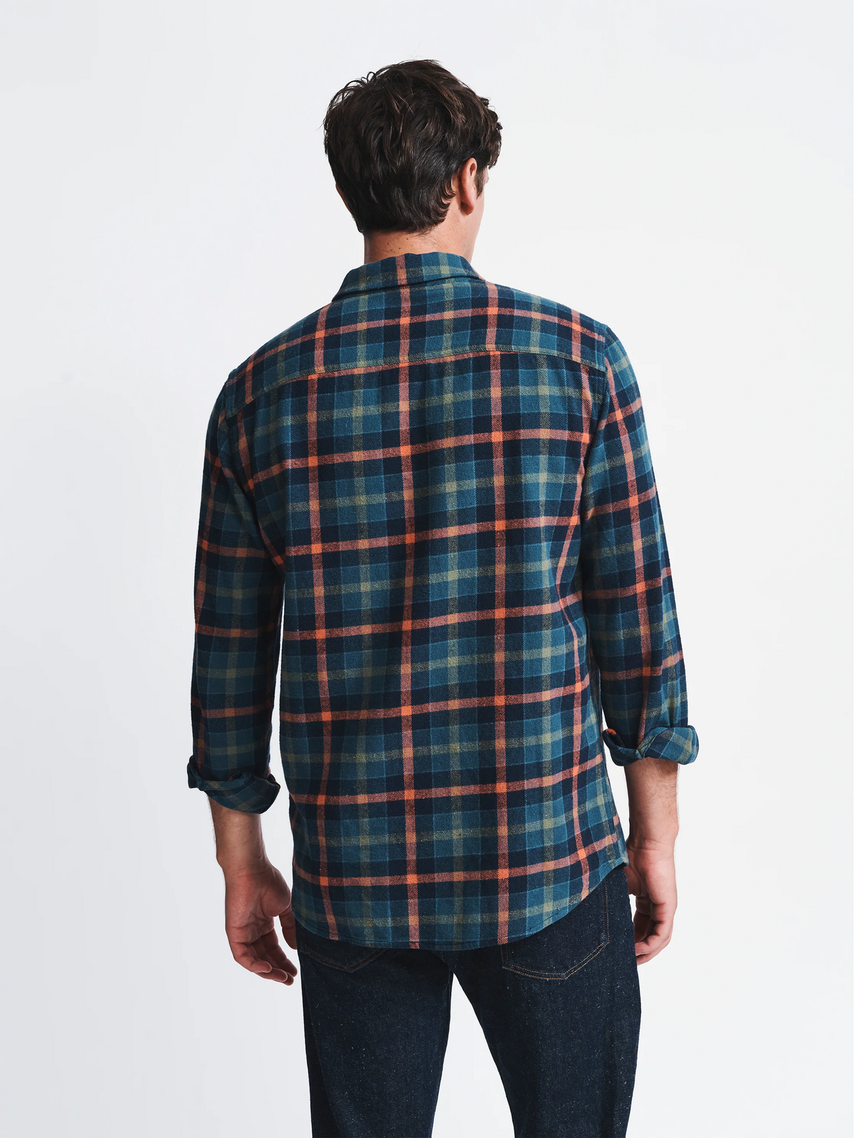Aubin Navy Check Crowle Shirt | Checked Shirt