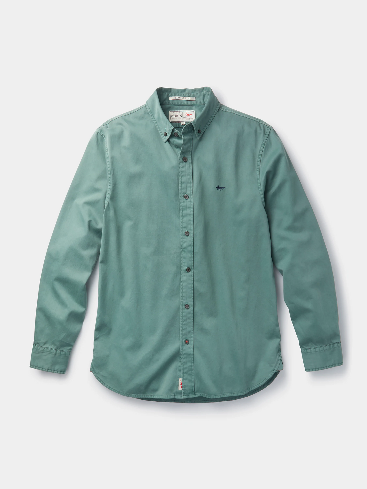 Aubin Khaki Hessle Shirt | Oxford Shirt