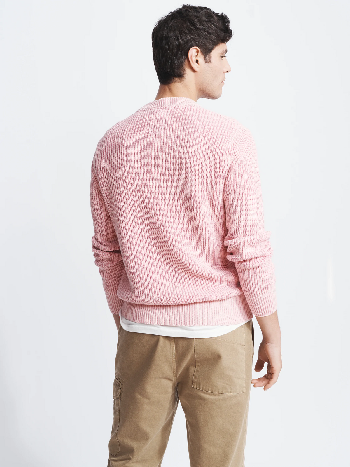 Aubin Dusky Pink Martin Ribbed Crew | Crew Neck