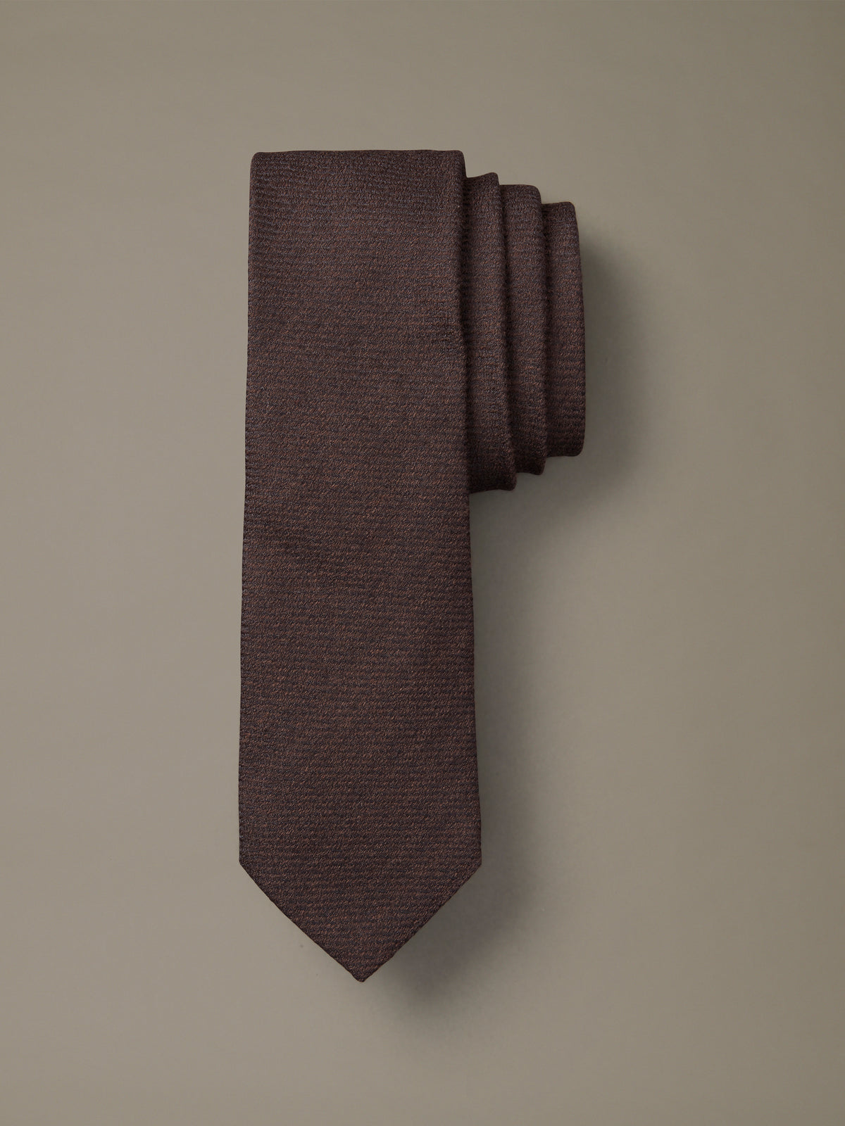 Aubin Chocolate Wool Tie | Ties