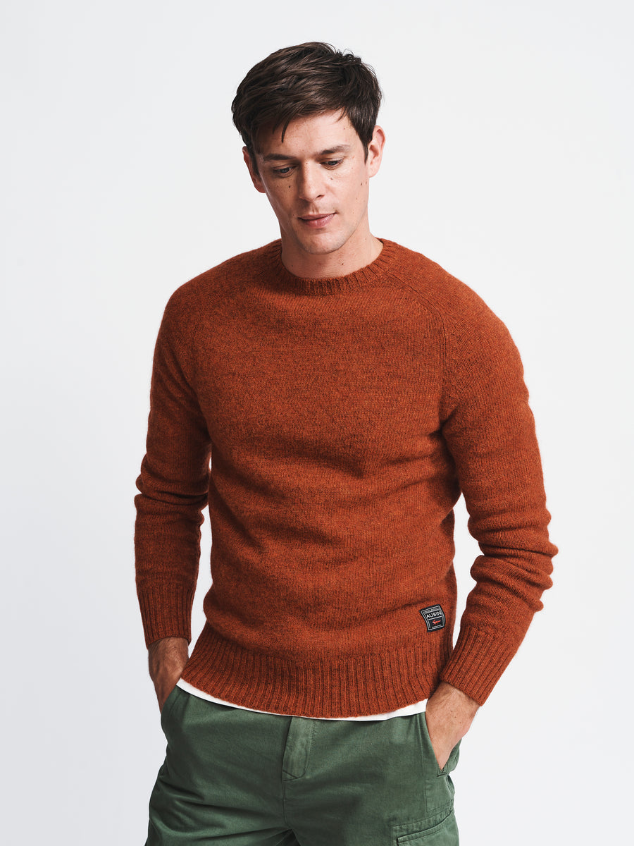 Rust Prestwick Shetland Crew Jumper