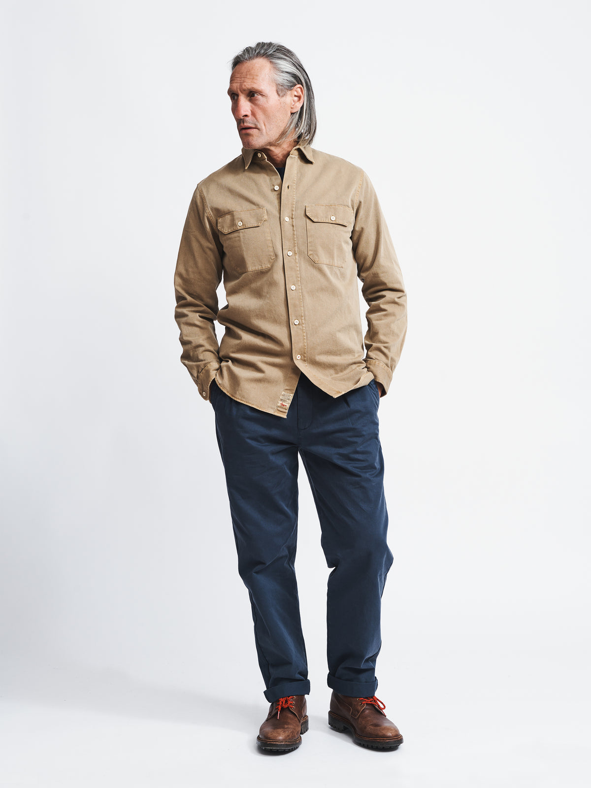 Aubin Sand Normanby Shirt | Overshirt
