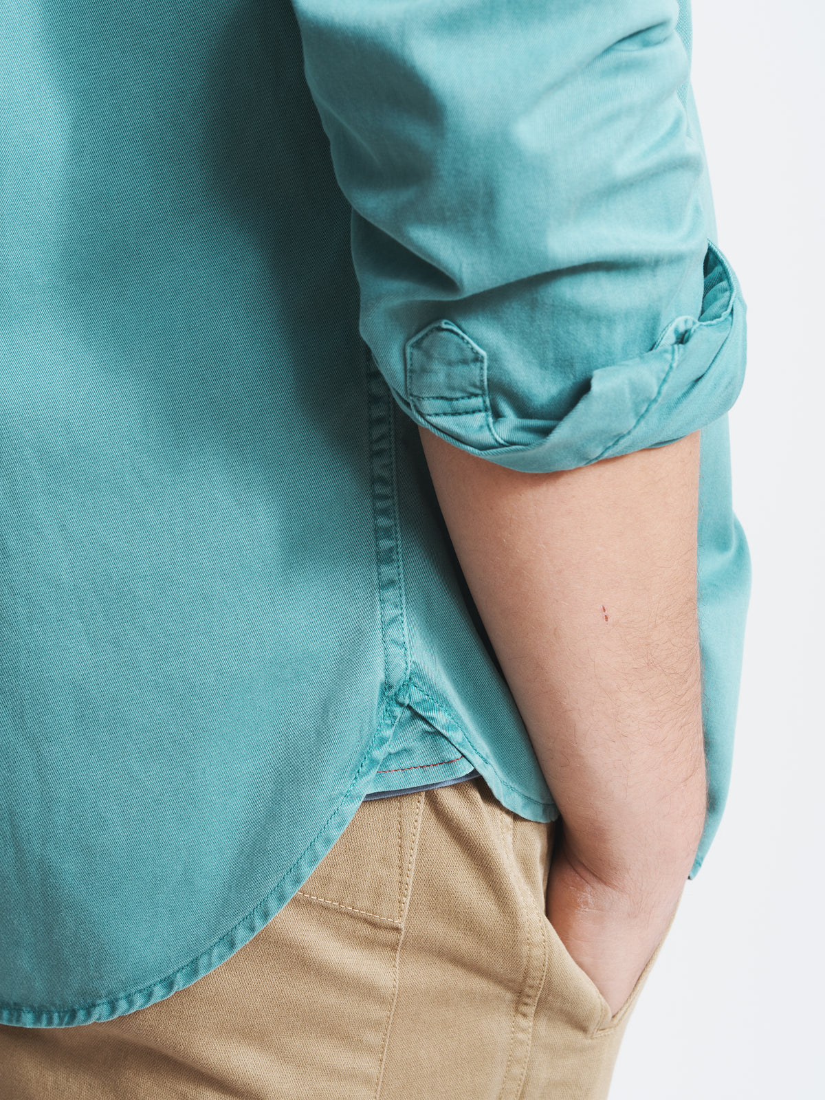 Aubin Dark Teal Hessle Shirt | Oxford Shirt