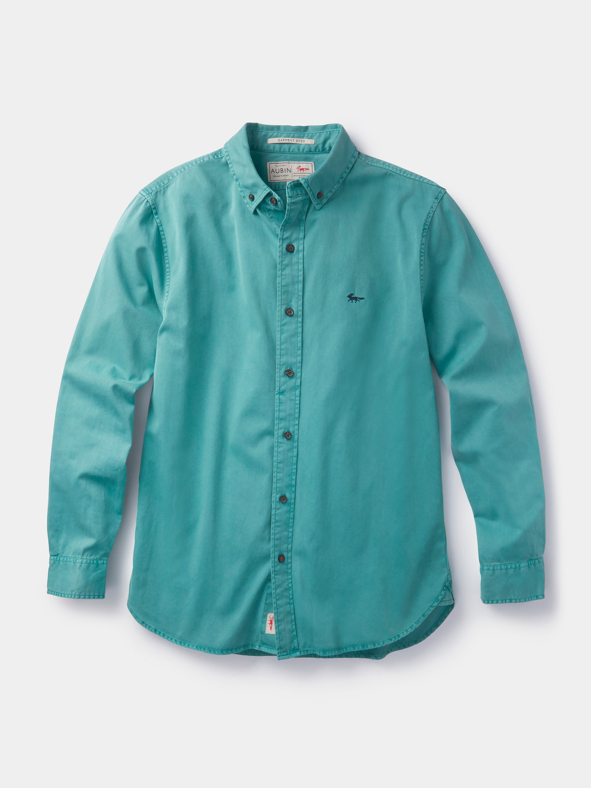 Aubin Dark Teal Hessle Shirt | Oxford Shirt