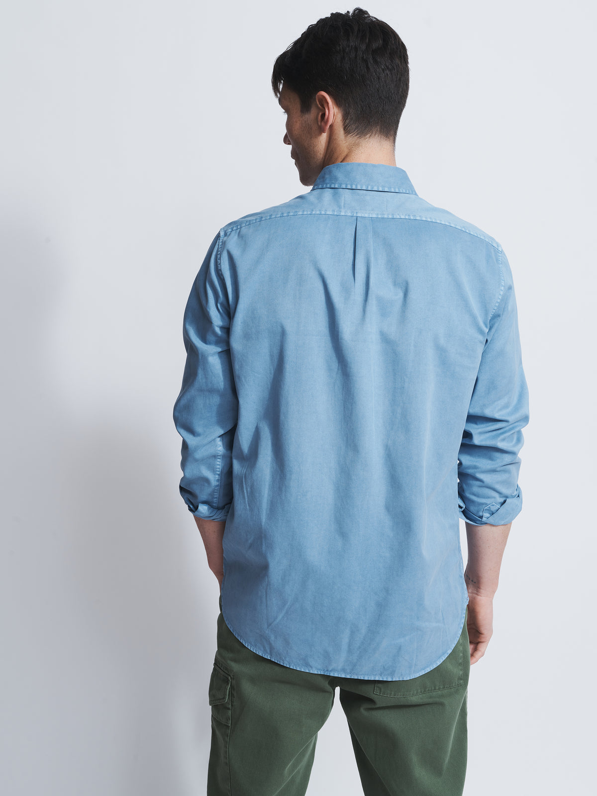 Aubin Bright Blue Hessle Shirt | Oxford Shirt