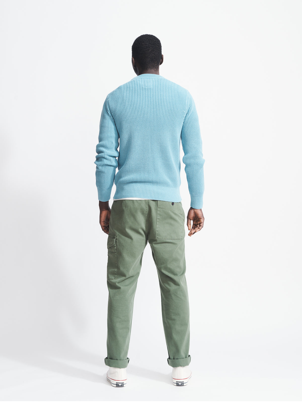 Aubin Chambray Martin Ribbed Crew | Crew Neck
