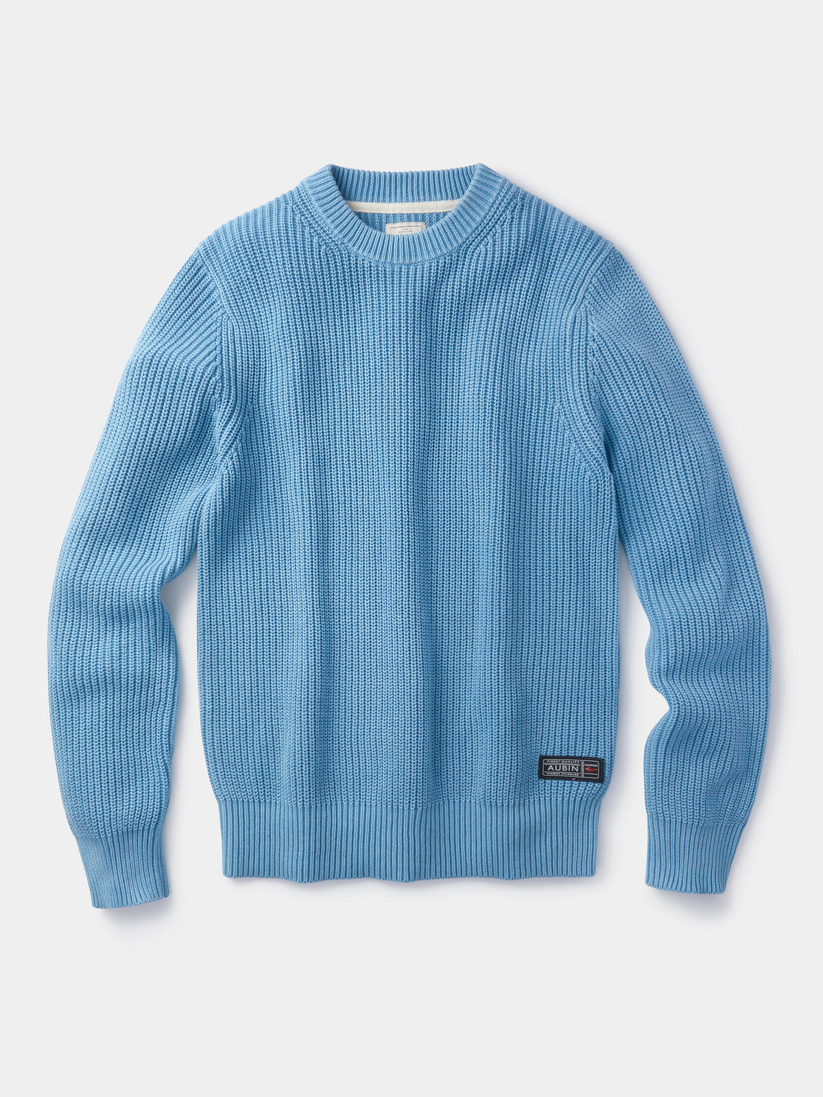 Aubin Chambray Martin Ribbed Crew | Crew Neck