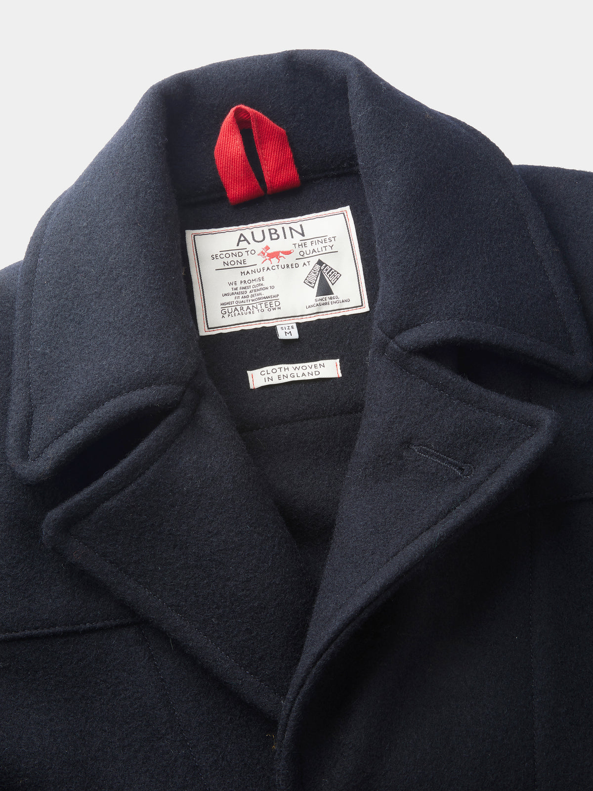 Aubin Navy Raleigh Wool Coat | Overcoat