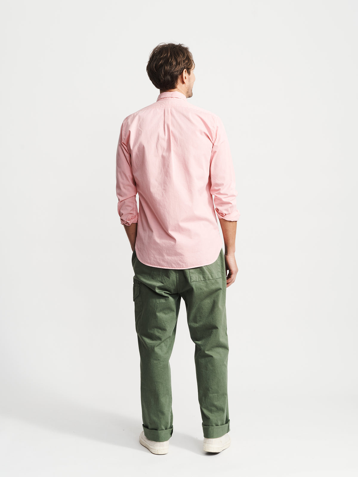 Aubin Hessle Shirt in Pink, on model, back