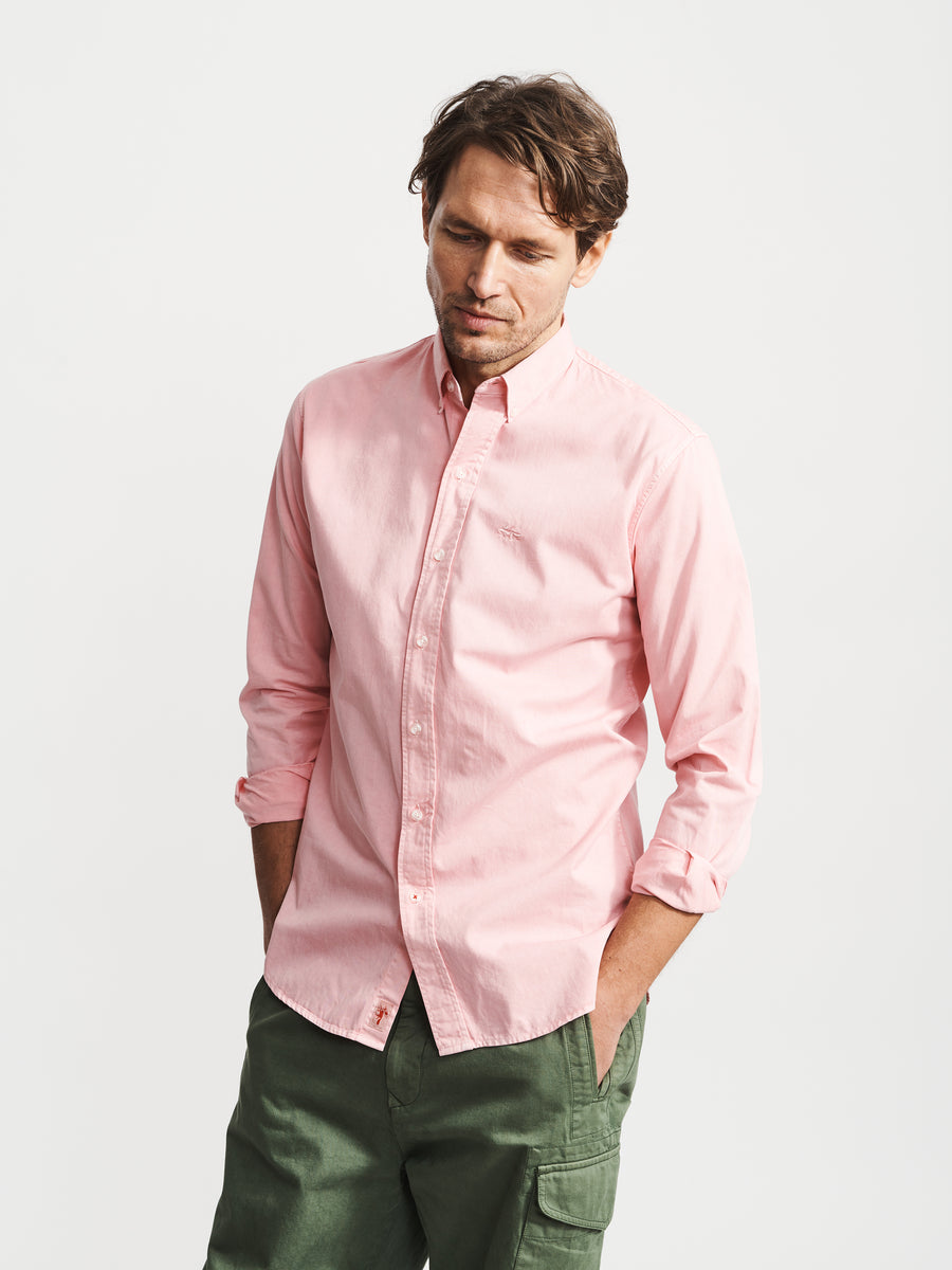 Dark Pink Hessle Button Down Shirt