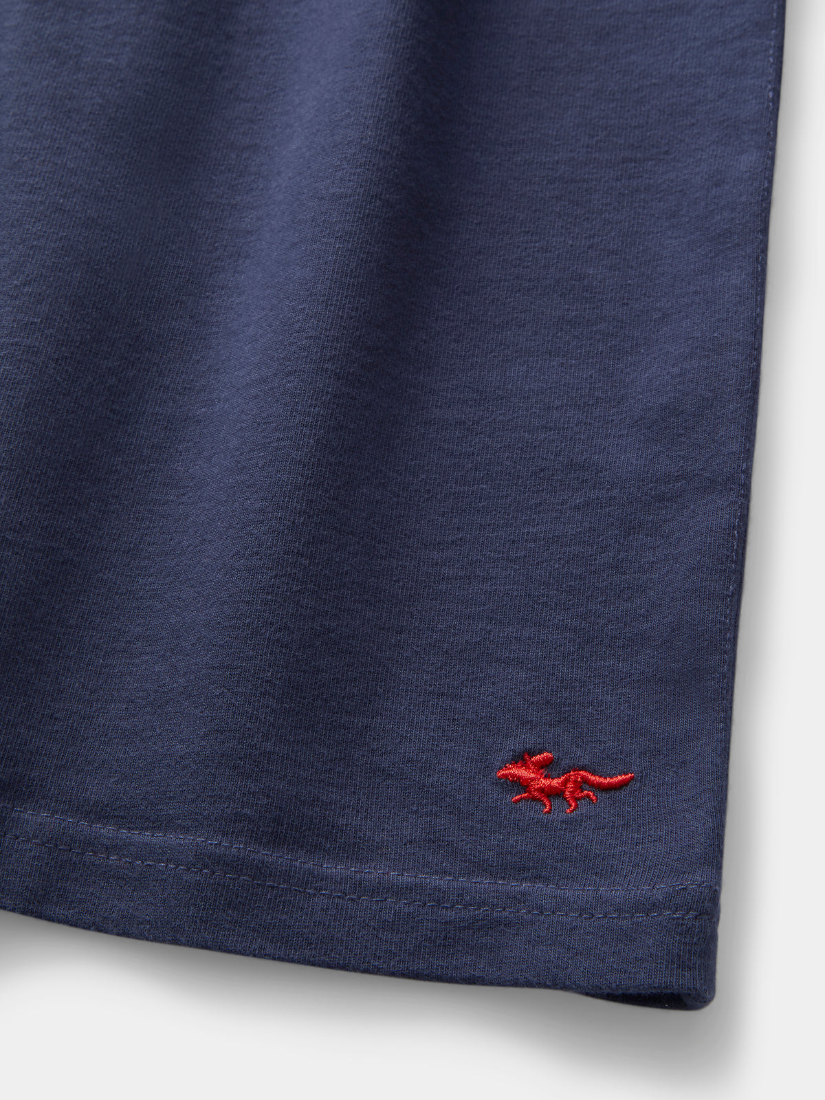 Aubin Newburgh Relaxed T-Shirt in Navy, flat lay detail