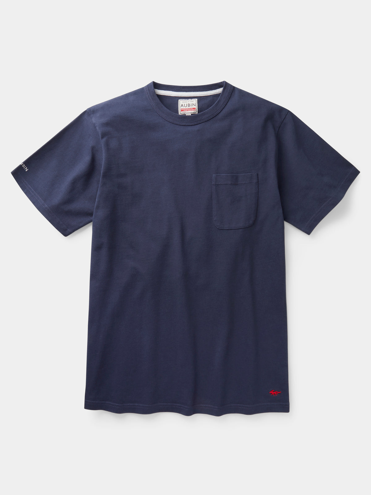 Aubin Newburgh Relaxed T-Shirt in Navy, flat lay, front