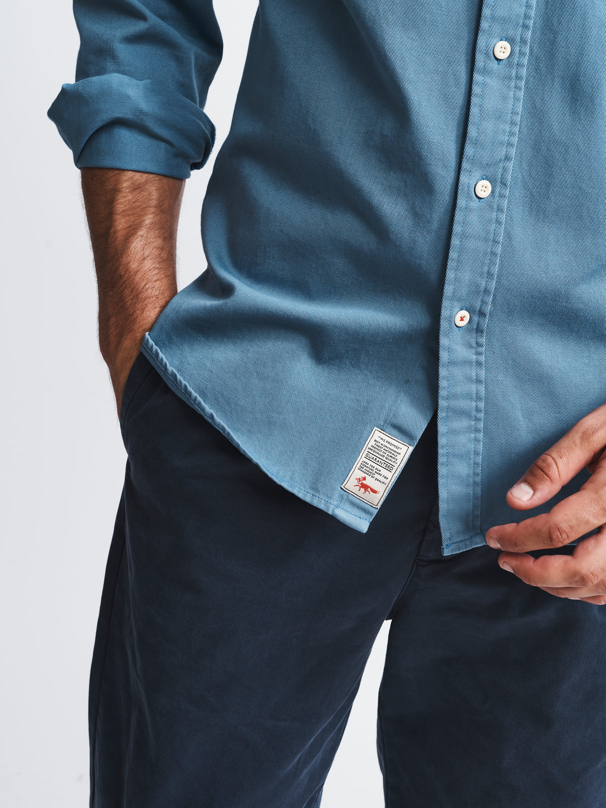 Aubin Airforce Blue Normanby Shirt | Overshirt