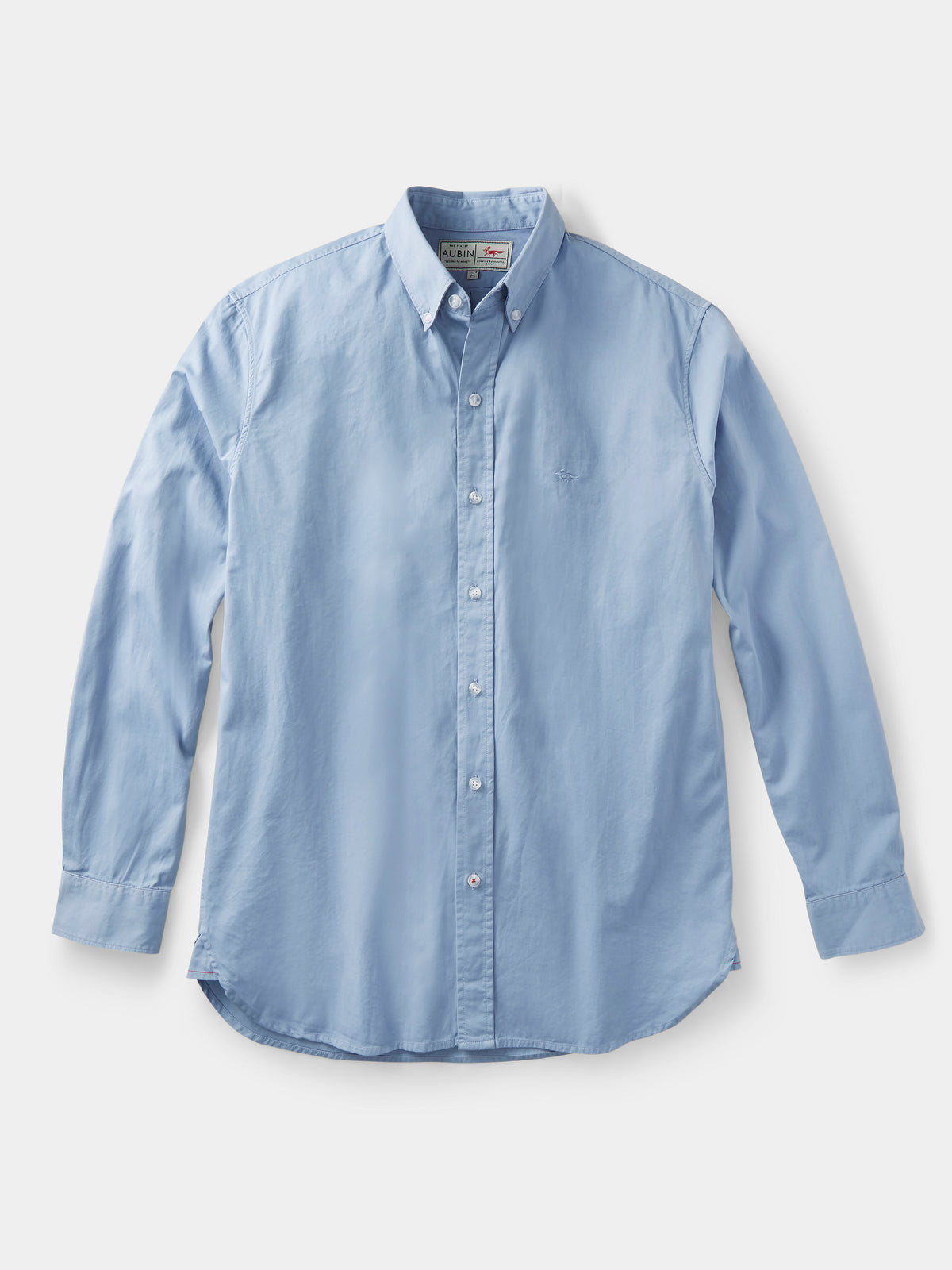 Aubin Hessle Shirt in Washed Blue, flat lay, front