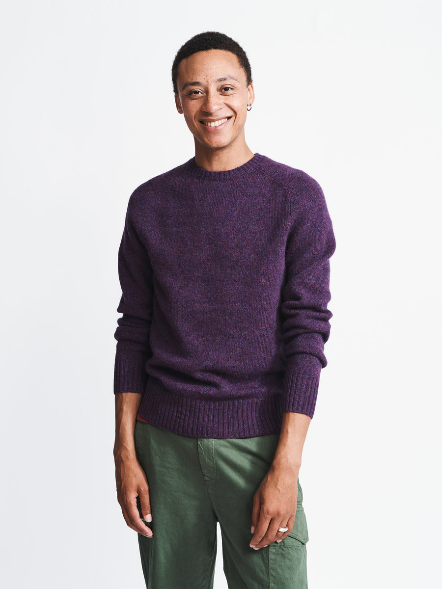 Grape Prestwick Shetland Crew Jumper