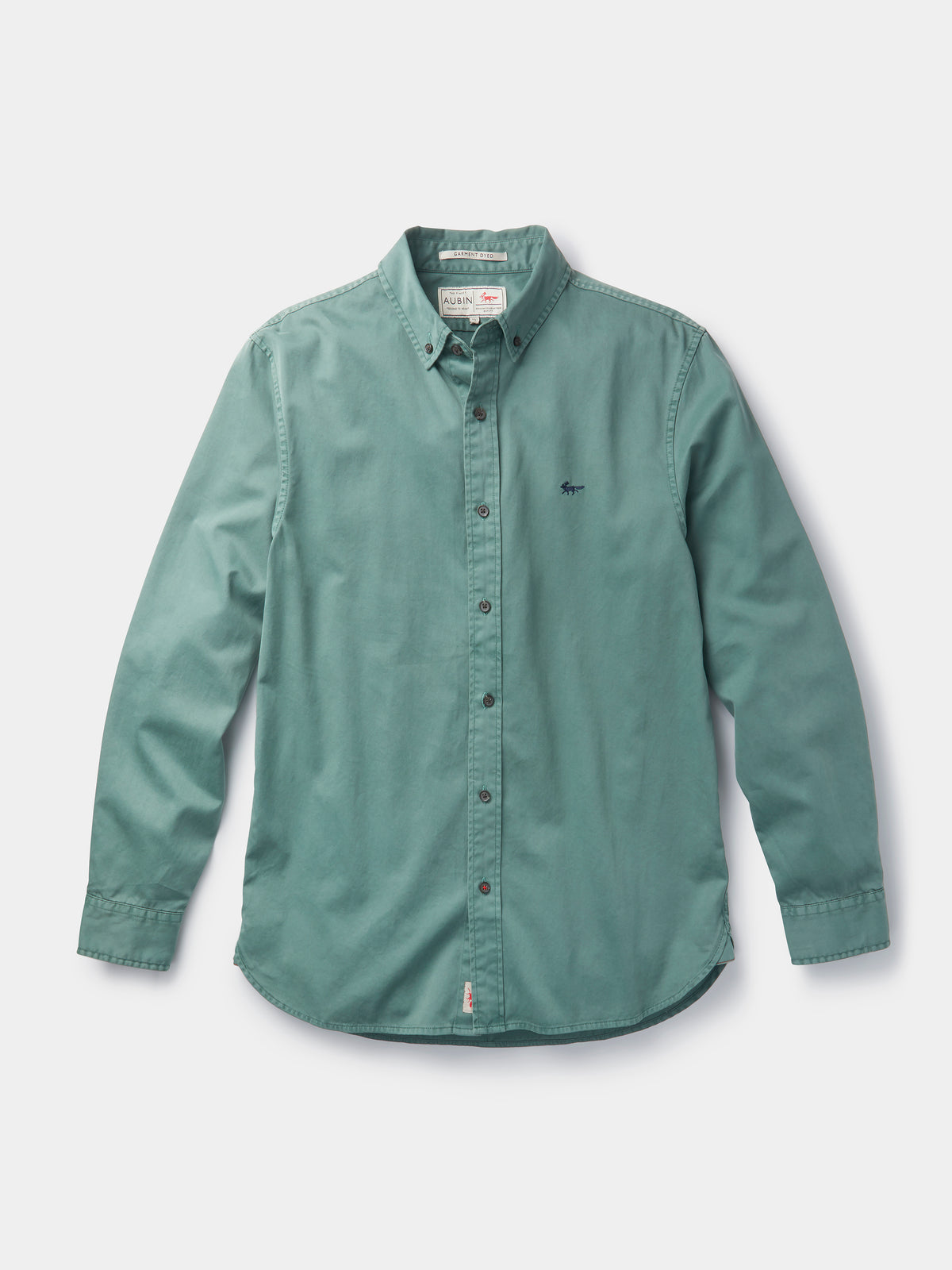 Aubin Khaki Hessle Shirt | Oxford Shirt