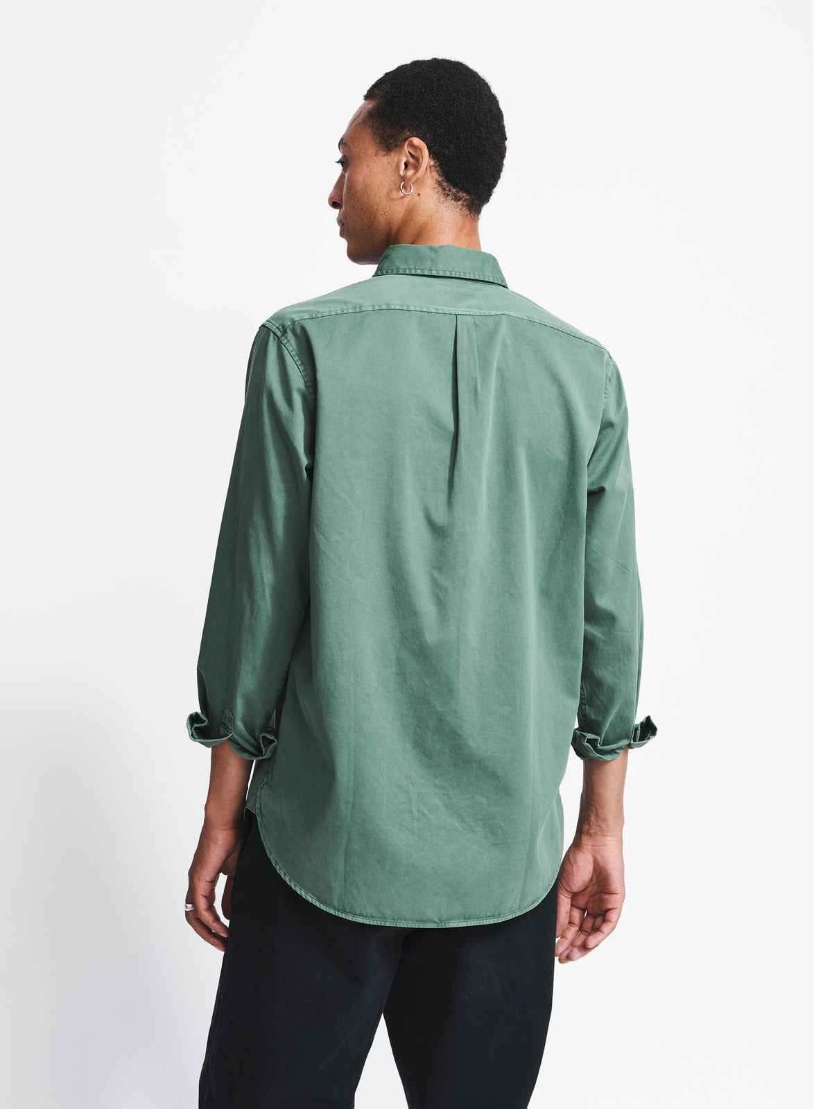 Aubin Khaki Hessle Shirt | Oxford Shirt