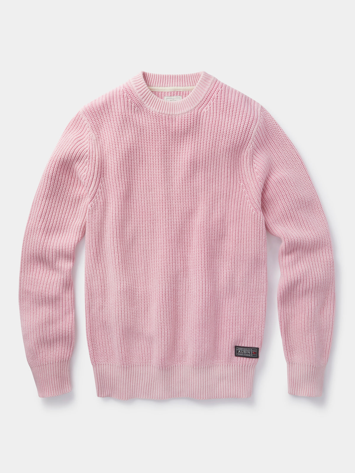 Aubin Dusky Pink Martin Ribbed Crew | Crew Neck